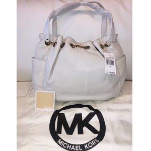Brand New Michael Kors Leather & Chain Ring Purse!